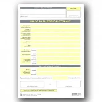 TI.I-210/ncr/A/DT Nalog za službeno putovanje sa stanjem brojila