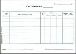 TI.I-27/ncr Zahtjevnica A5, 2x50 listova