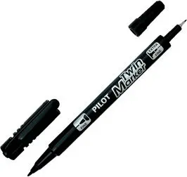 Marker permanentni dvostrani Pilot SCA-TM-BG Twin Begreen 0,4-0,5mm crni