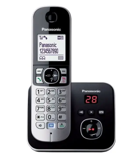 Telefon PANASONIC KX-TG6821FXB sa sekretaricom - Crni