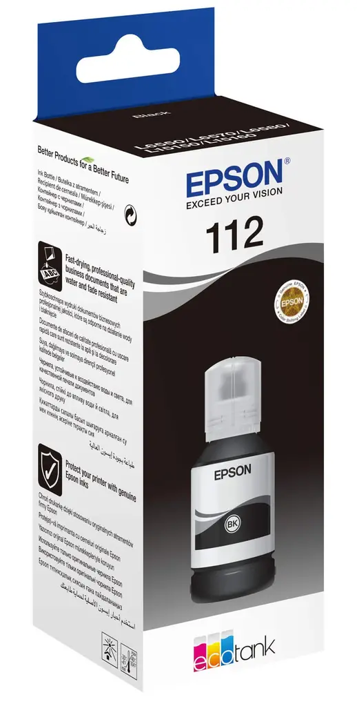 Tinta EPSON EcoTank 112 Black original