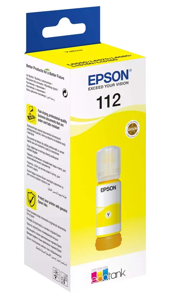 Tinta EPSON EcoTank 112 Yellow original