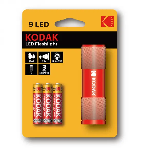 Svjetiljka Kodak 9 LED Flashlight crvena