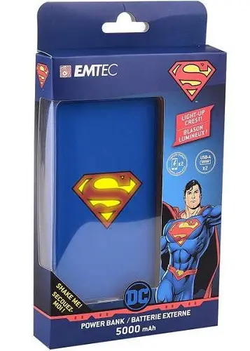 Power Bank  5000mAh EMTEC - POWER ESSENTIALS Superman