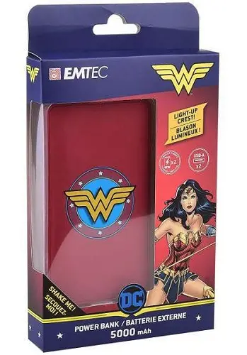 Power Bank  5000mAh EMTEC - POWER ESSENTIALS Wonder Woman