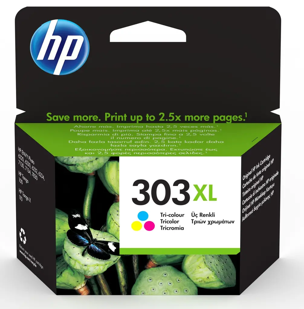 Tinta HP T6N03AE Tri-color No.303XL original