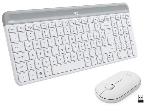 Tipkovnica LOGITECH MK470 Wireless Desktop (tipkovnica+miš) White