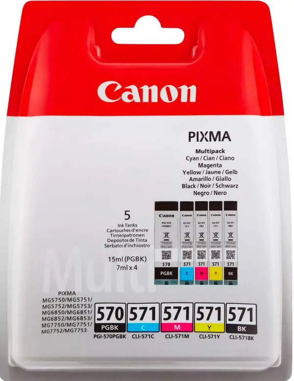 Tinta CANON PGI-570 + CL-571 BCMY Multipack original