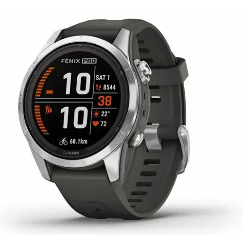 Smart watch GARMIN Fenix 7S Pro Solar Srebrni s grafitno sivim remenom - 010-02776-01