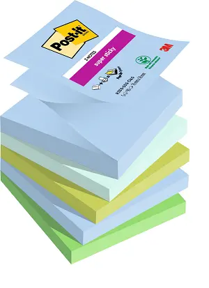 Blok samoljep. 76X76mm 5x90 "Z" listića Post-it 3M R330-6SS Super Sticky OASIS