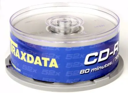 CD-R medij TRAXDATA 700MB 52x speed printable 25/1 spindle  bijeli