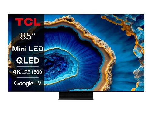 TV TCL 85C805, Mini-LED, QLED, 85", 216cm, UHD, Google TV