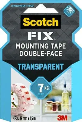 Traka ljepljiva Scotch 3M Transparent Mounting 19mm x 1,5m