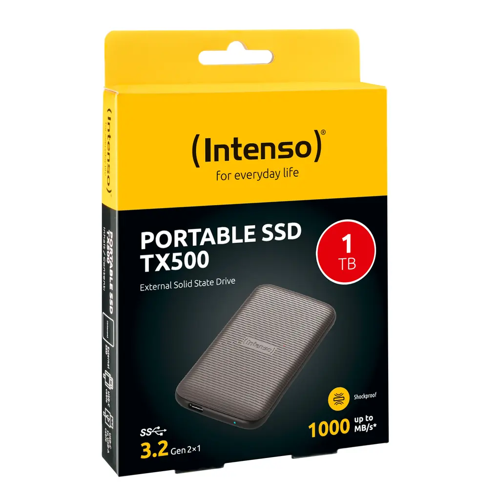 SSD eksterni 1TB USB3.2 G2 Type-C INTENSO TX500