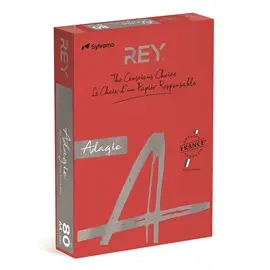 Papir fotokopirni color  A4  80gr Rey Adagio intensive crveni 22 500/1