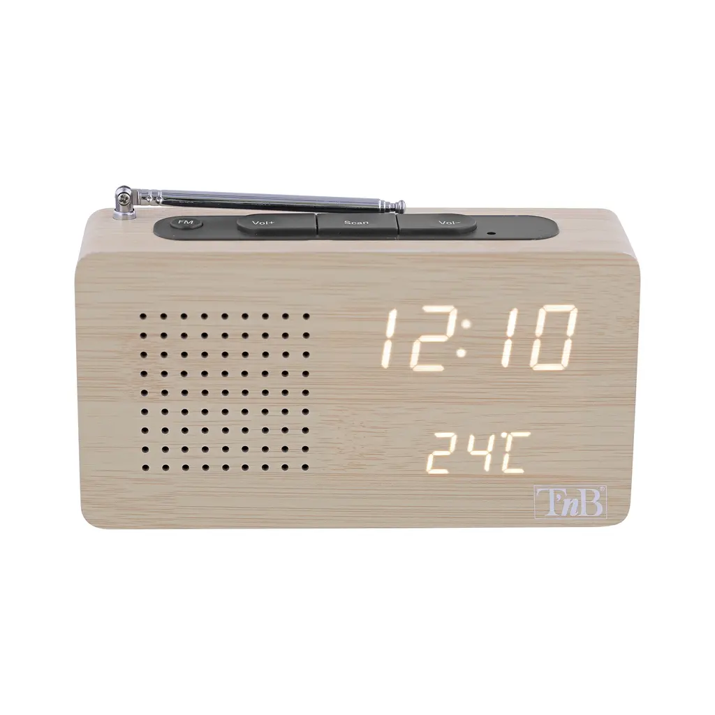 Sat budilica TNB LED alarm, sat, radio, prikaz temperature