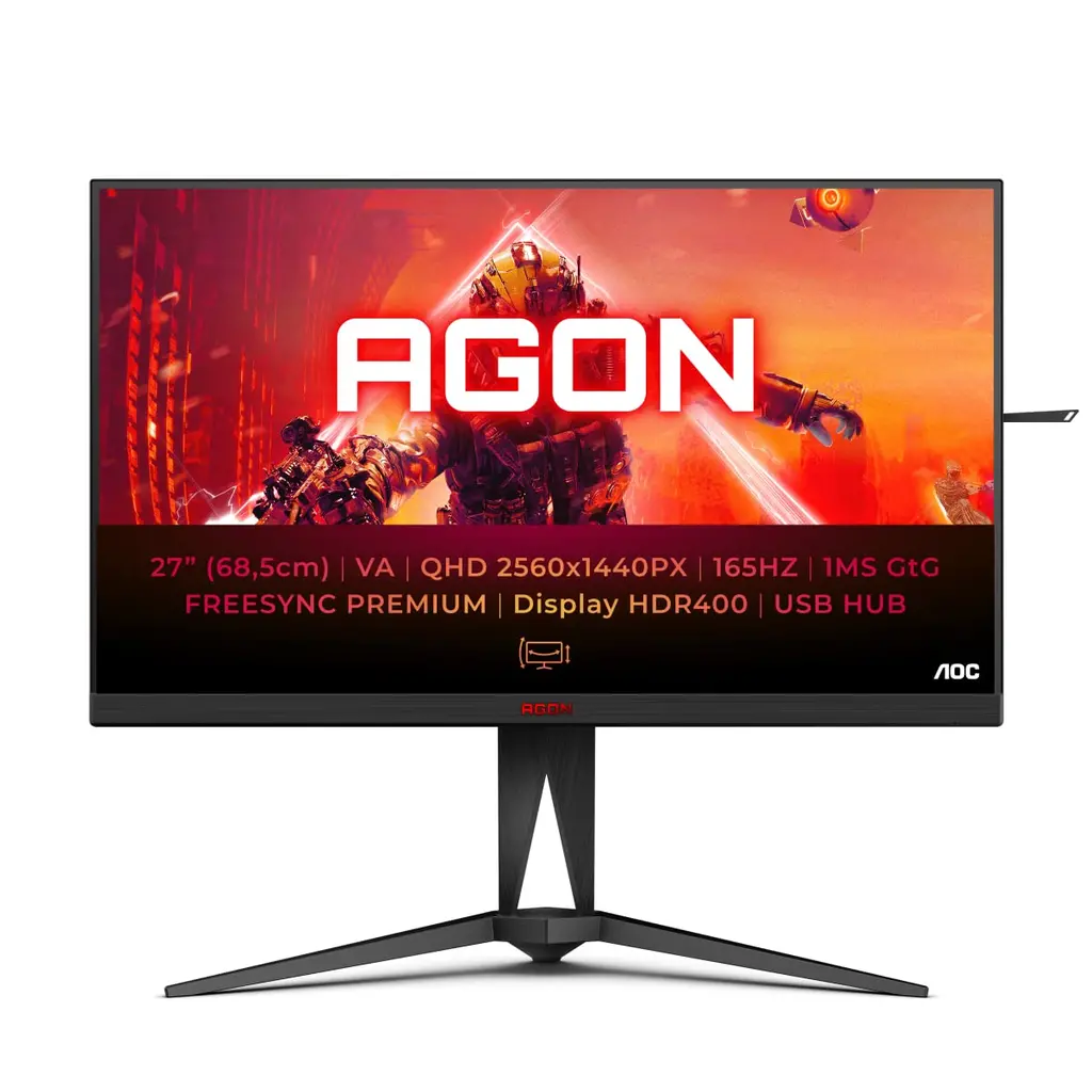 Monitor LCD 27" AOC AG275QXN Agon Gaming 2K HDMI DP QHD