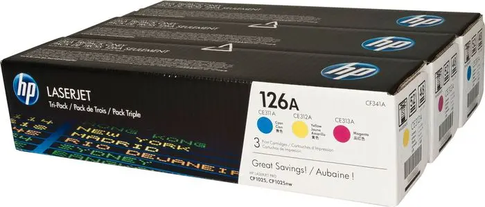 Toner HP CE311A + CE312A + CE313A = CF341A Pak 3/1 original