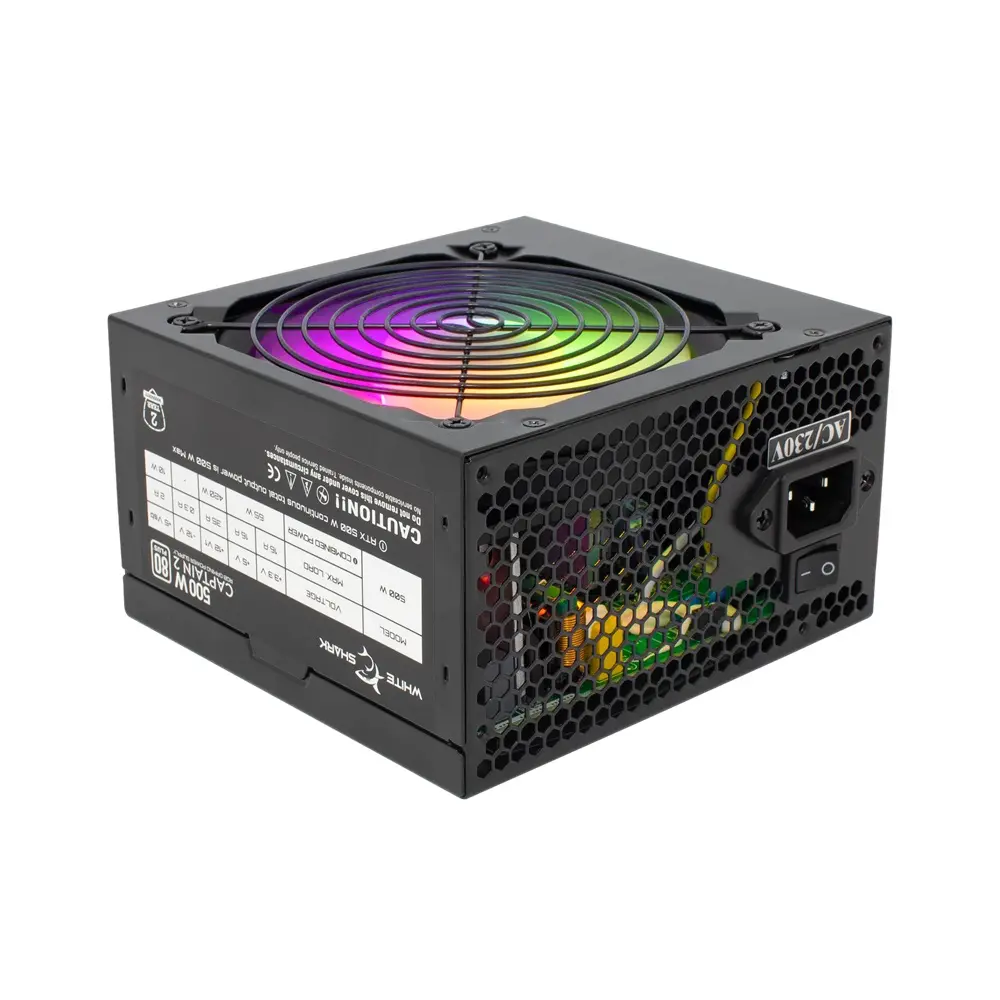 Napajanje ATX  500W WHITE SHARK GPSU-W500F CAPTAIN-2 80+ RGB