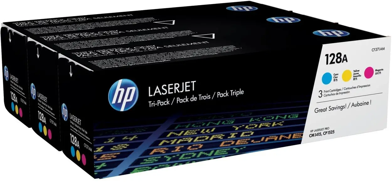 Toner HP CE321A + CE322A + CE323A = CF371AM Pak 3/1 original