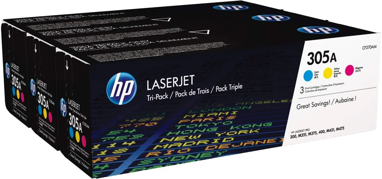 Toner HP CE411A + CE412A + CE413A = CF370AM Pak 3/1 original