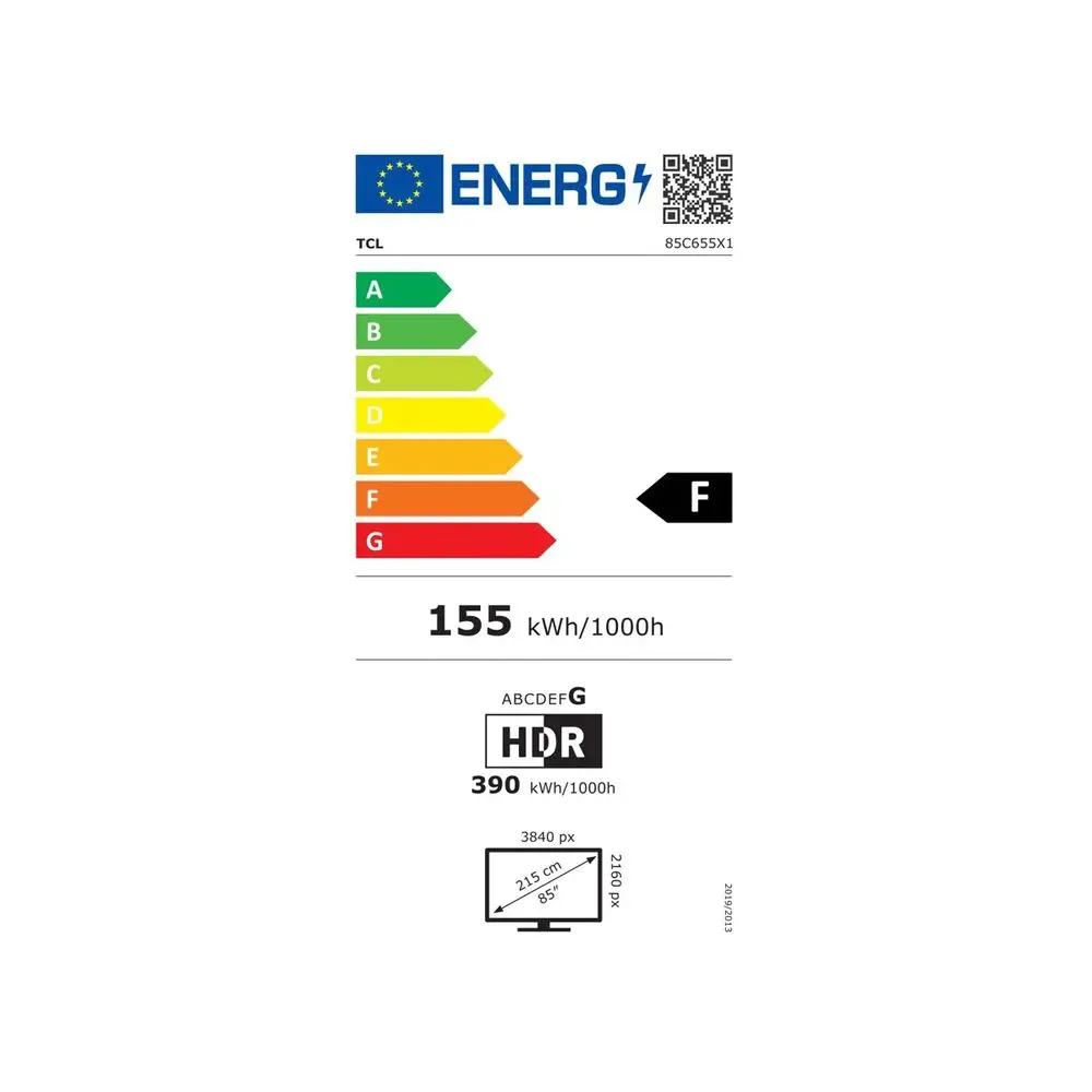 TV TCL 85C655, QLED, 85", 216cm, UHD, Google TV