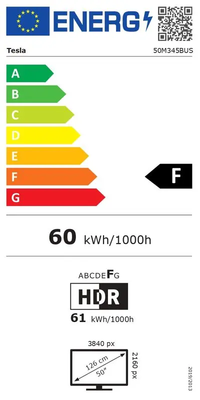 TV TESLA 50M345BUS, LED, 50", 127cm, UHD