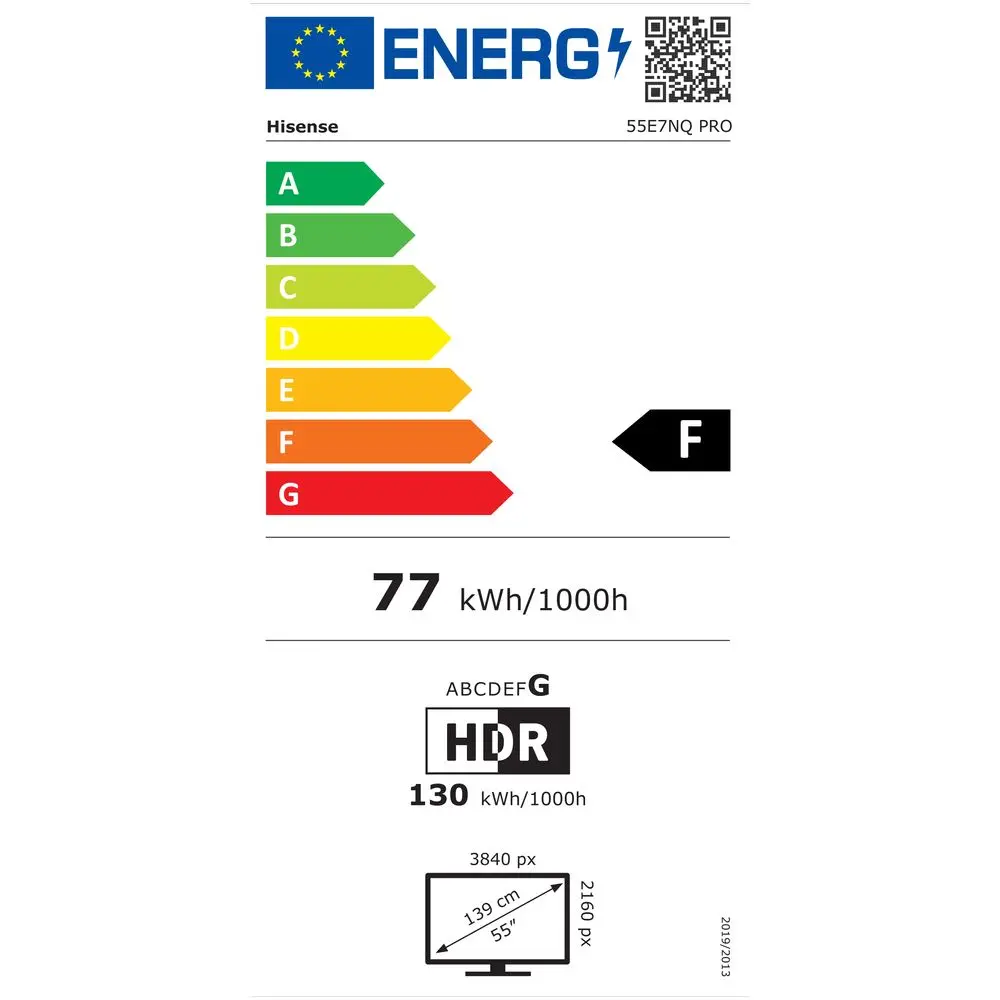 TV HISENSE 55E7NQ PRO, QLED, 55", 139cm, UHD, SMART