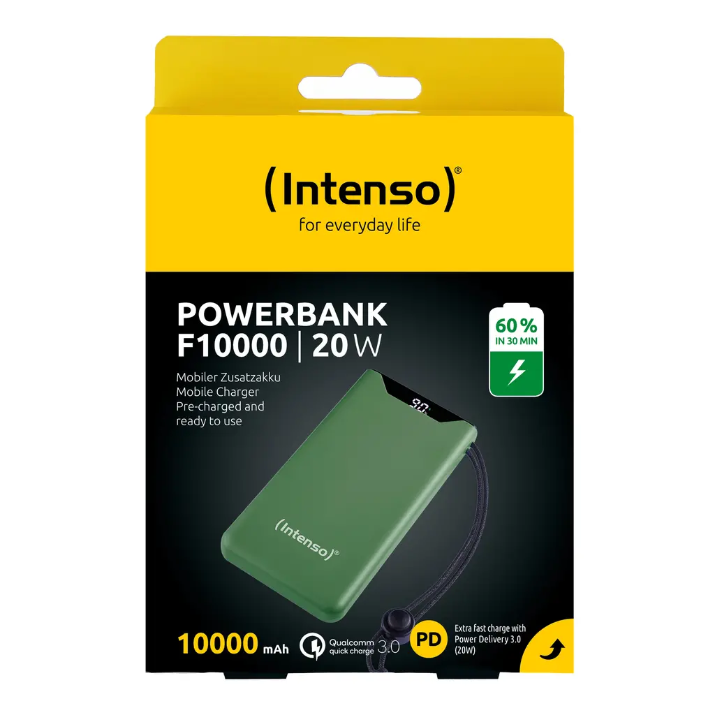 Power Bank 10000mAh INTENSO F10000 - USB - green