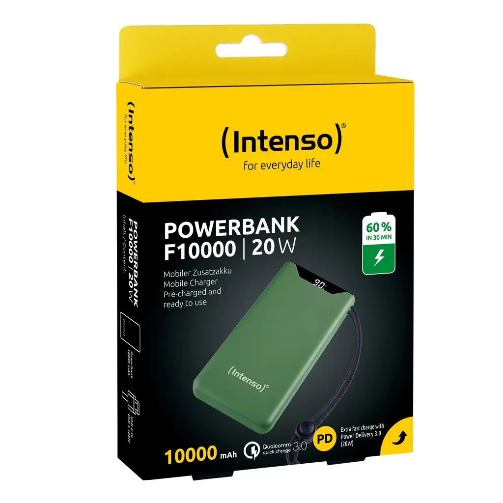 Power Bank 10000mAh INTENSO F10000 - USB - green