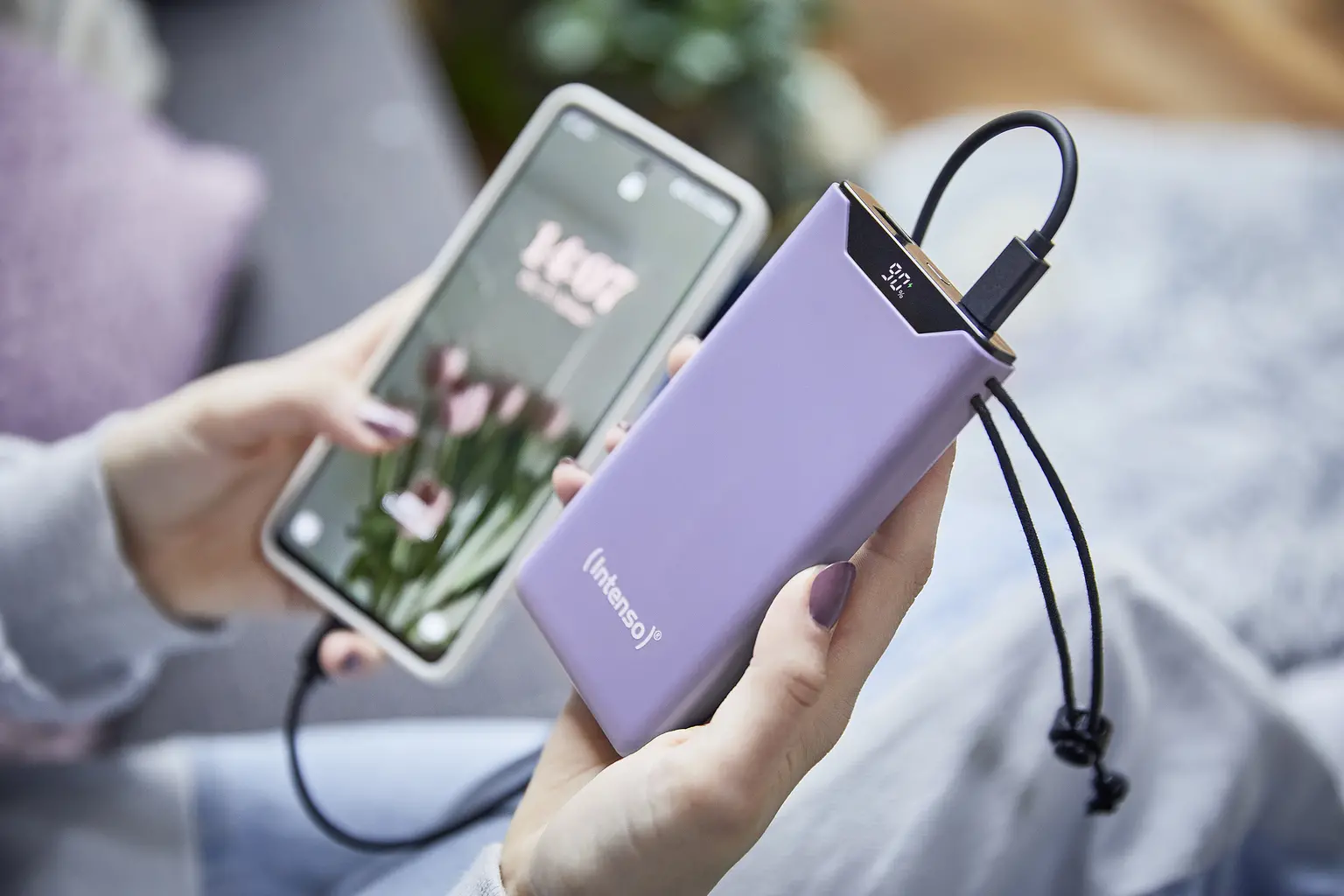 Power Bank 10000mAh INTENSO F10000 - USB - purple