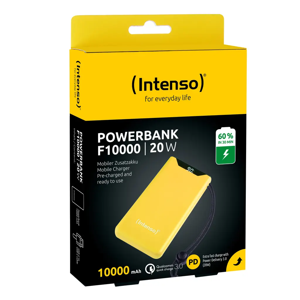 Power Bank 10000mAh INTENSO F10000 - USB - yellow