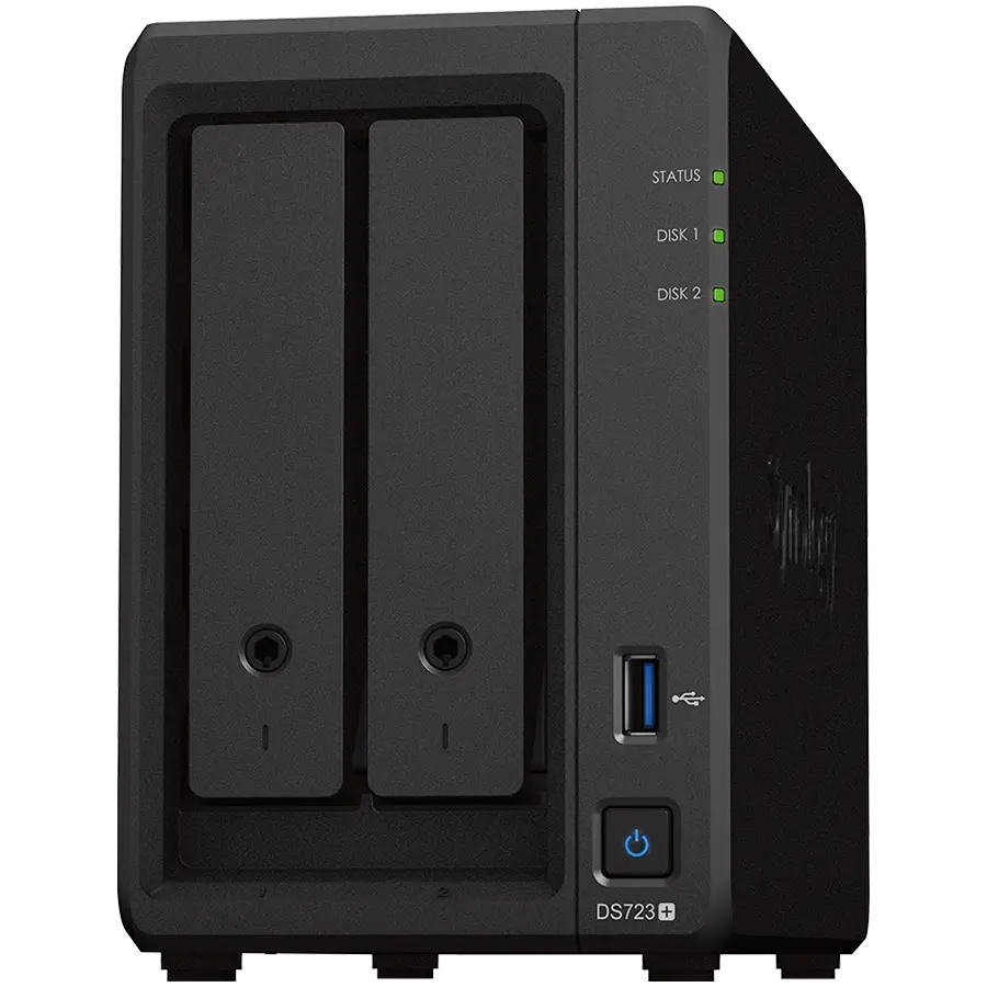 NAS SYNOLOGY DS723+ DiskStation 2-bay 2.5/3.5" HDD/SSD + 2x M.2 NVME SSD HotSwap 2GB 1GbE