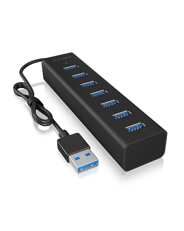 USB HUB ICY BOX IB-HUB1700-U3 7-port with USB Type-A interface and power supply