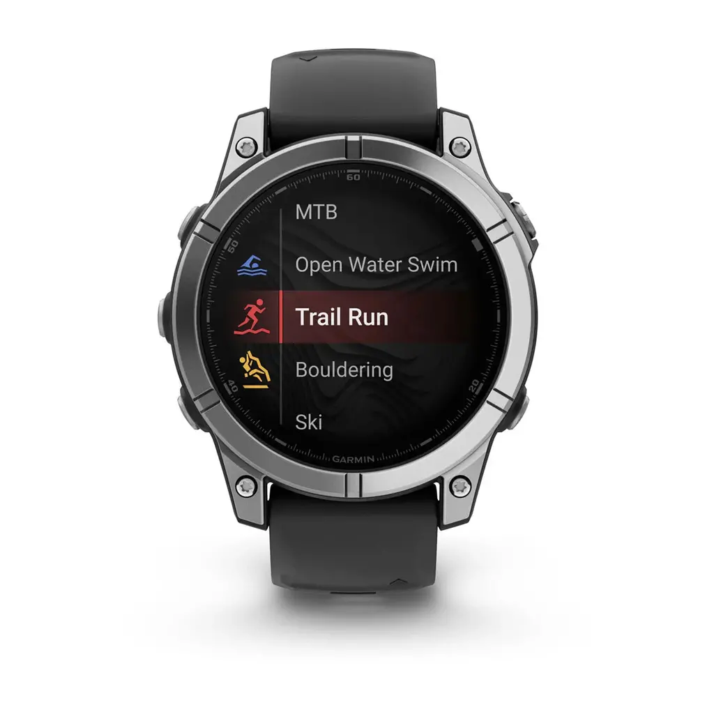 Smart watch GARMIN Fenix E 47mm Čelični s crnim silikonskim remenom - 010-03025-00