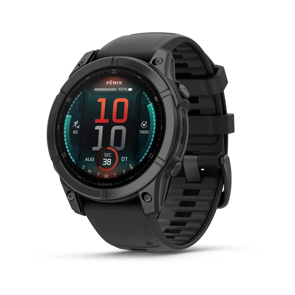 Smart watch GARMIN Fenix E 47mm Tamnosivi čelik s crnim silikonskim remenom - 010-03025-01