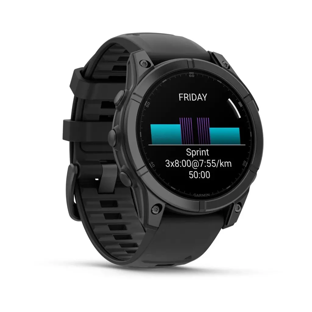 Smart watch GARMIN Fenix E 47mm Tamnosivi čelik s crnim silikonskim remenom - 010-03025-01