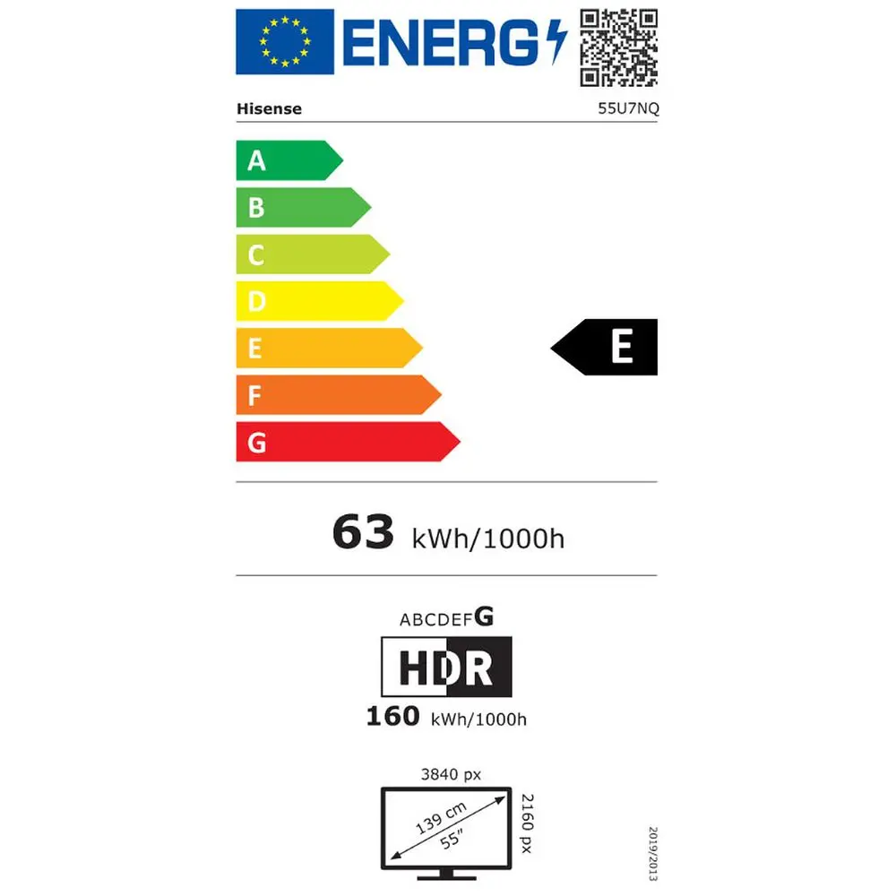 TV HISENSE 55U7NQ, Mini-LED, 55", 139cm, UHD, SMART