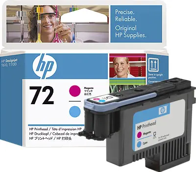 Tinta HP C9383A Magenta and Cyan Printhead No.72 (MMG)