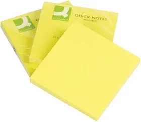 Blok samoljepljivi  76x76mm 75 listova Q-Connect Brilliant yellow KF10514