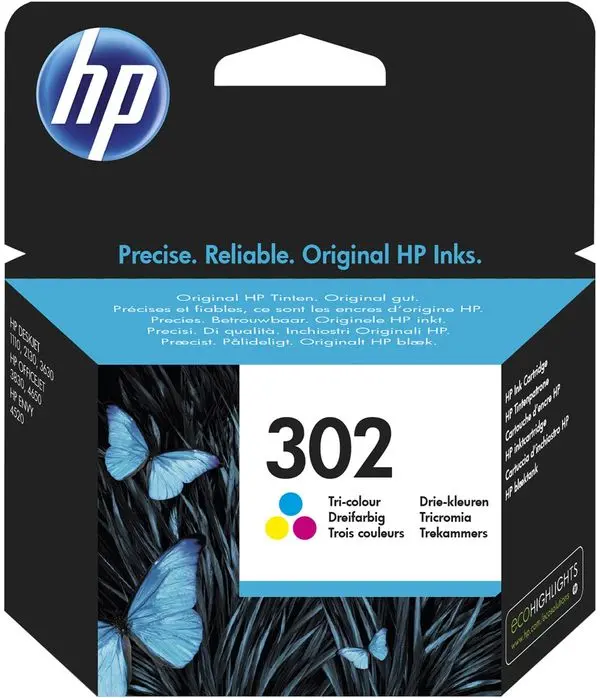 Tinta HP F6U65AE Tri-color No.302 original