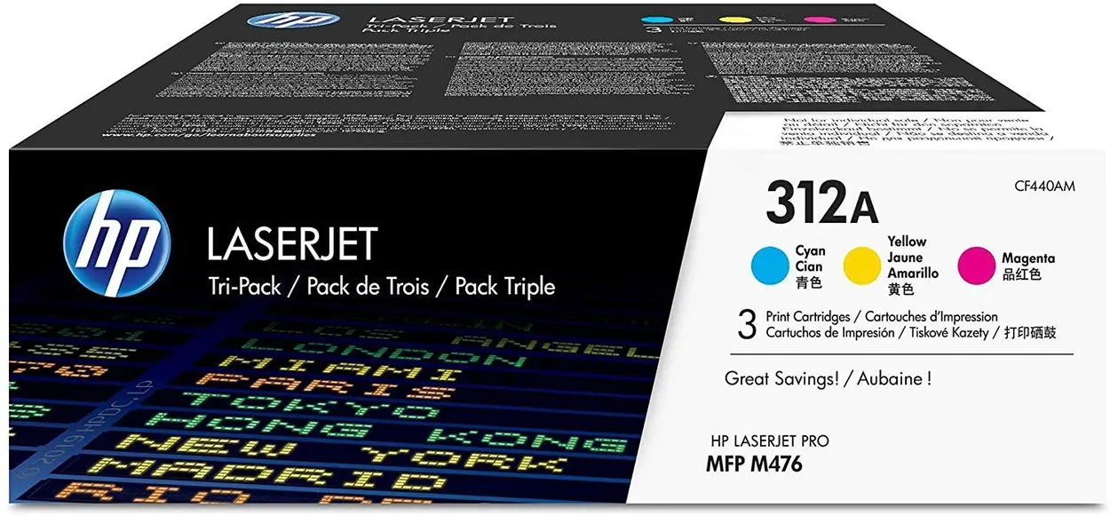 Toner HP CF381A + CF382A + CF383A = CF440AM Pak 3/1 original