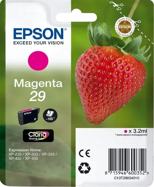 Tinta EPSON T29834010 Magenta 29 - Claria Home Ink original