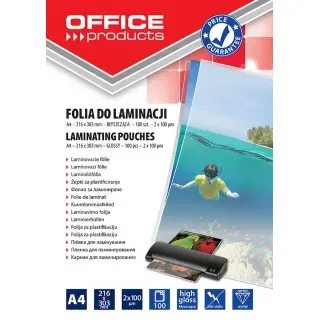 Folija za plastificiranje A4 100mic 100/1 sjajna Office products