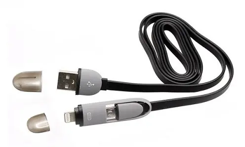 Kabel Lightning USB SBOX punjač, data - iPod, iPhone5/6/7/8 1m Black + MicroUSB