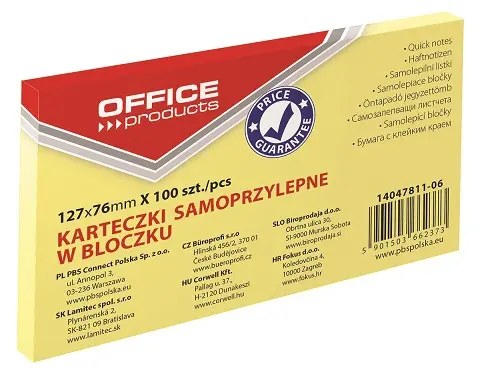 Blok samoljepljivi 127x76mm 100 listova Office products