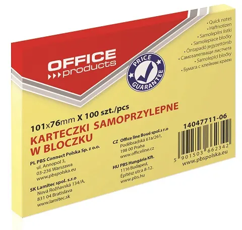 Blok samoljepljivi 101x76mm 100 listova Office products