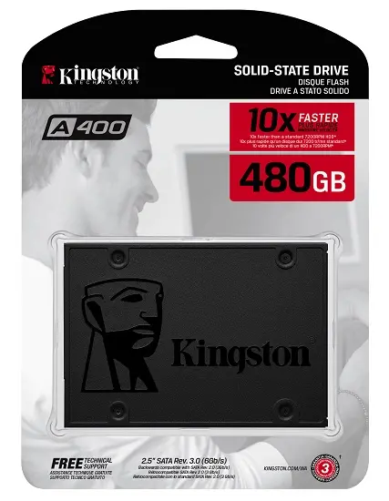 SSD 2.5" SATA-3  480GB KINGSTON A400-series