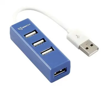 USB HUB 2.0 SBOX H-204 externi 4-portni - plavi