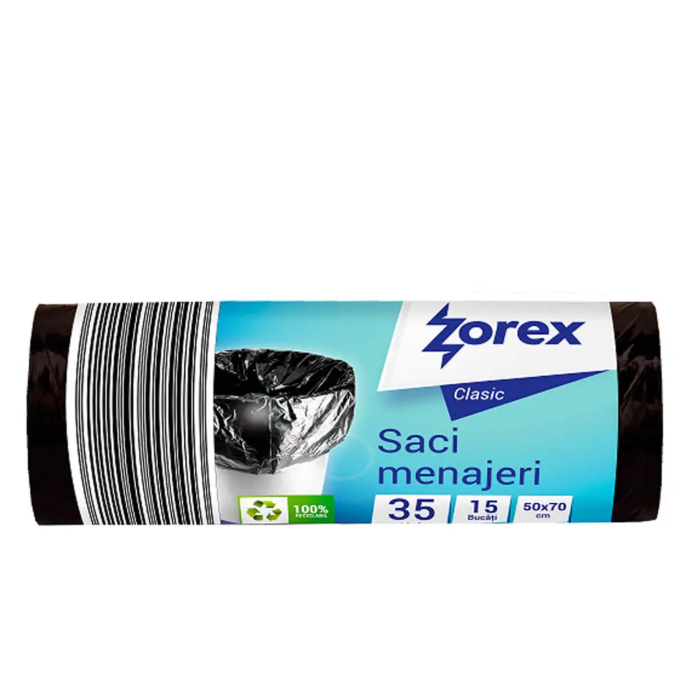 Vreća za smeće  35L 50x70cm 15/1 LDPE Zorex Clasic crna